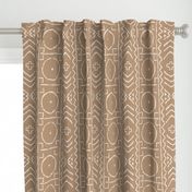 Mud cloth African motifs in light brown