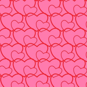 pattern heart red