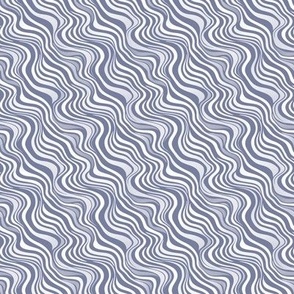 Periwinkle Blue Wavy Lines