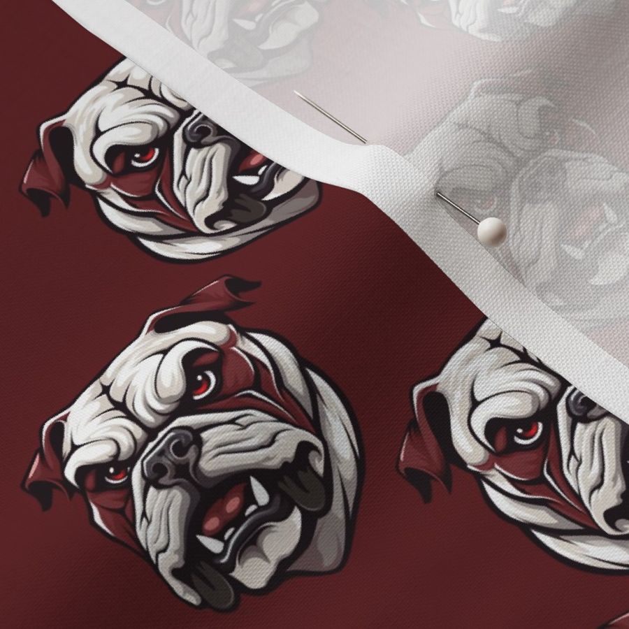 Bulldogs Mascot |  Burgundy Maroon