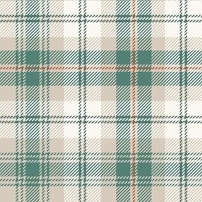 Tartan Plaid Flannel - Lake Life Collection (Light Cream & Green)