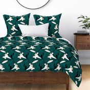 night lily white-teal large scale