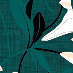 night lily white-teal large scale