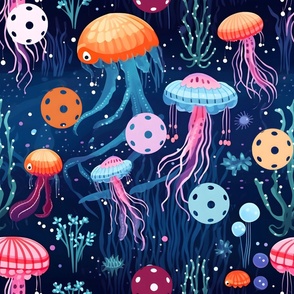 Jellyfish pickleball pattern