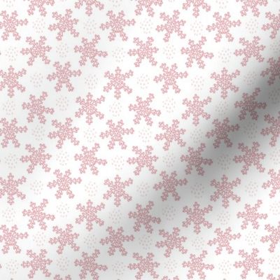 Snowflakes | Pink on White (Pink-tacular Christmas Collection)