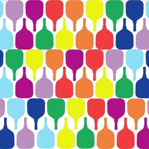 Rainbow pickleball paddles  [ mirrored ] pattern