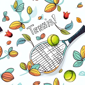 Tennis doodle racket