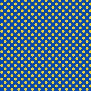 Polka Dots // x-small print // Sunshine Swirl Dots on Big Top Blue