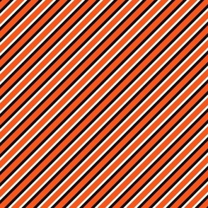 Bigger Scale Team Spirit Diagonal Stripes in Cincinnati Bengals Colors Black and Orange