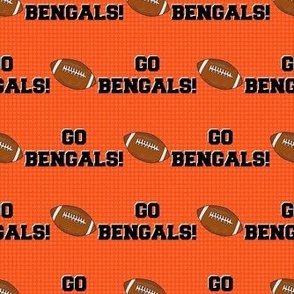 Medium Scale Team Spirit Football Go Bengals! Cincinnati Colors Orange Black and White