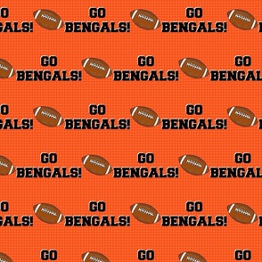 Large Scale Team Spirit Football Go Bengals! Cincinnati Colors Orange Black and White