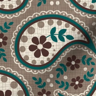 (XL) Paisley Rustic Coordinate for East Fork: Night Swim and Molasses Pottery