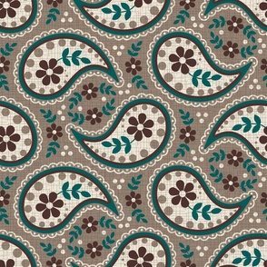 (XL) Paisley Rustic Coordinate for East Fork: Night Swim and Molasses Pottery