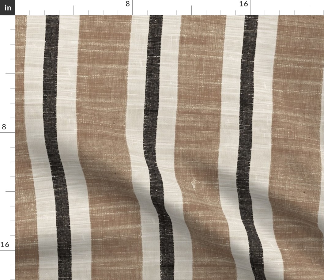 BURLAP STRIPE TAUPE