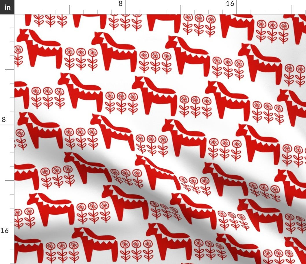  Dale Horse Christmas Red on White