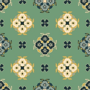 Folklandia Bouquets - Green Navy Marigold