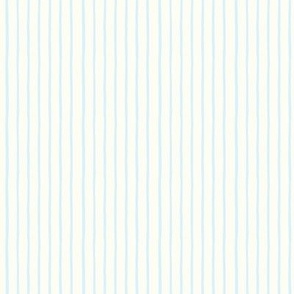 Stripe wallpaper, vertical stripes in baby blue on natural white, neutral farmhouse
