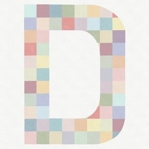 D - pastel triangles monogram letter panel // medium scale