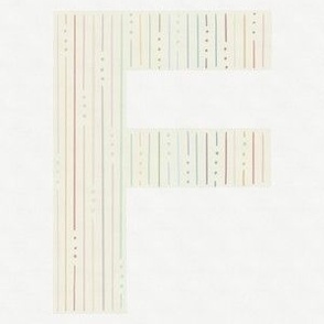F - pastel triangles monogram letter panel // medium scale