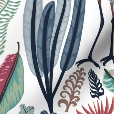 Heron and plants - medium- no background