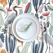 Heron and plants - medium- no background