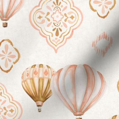 Whimsical Adventure Boho Hot Air Balloons 12 inch