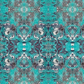 Antiquated Textile in Turquoise