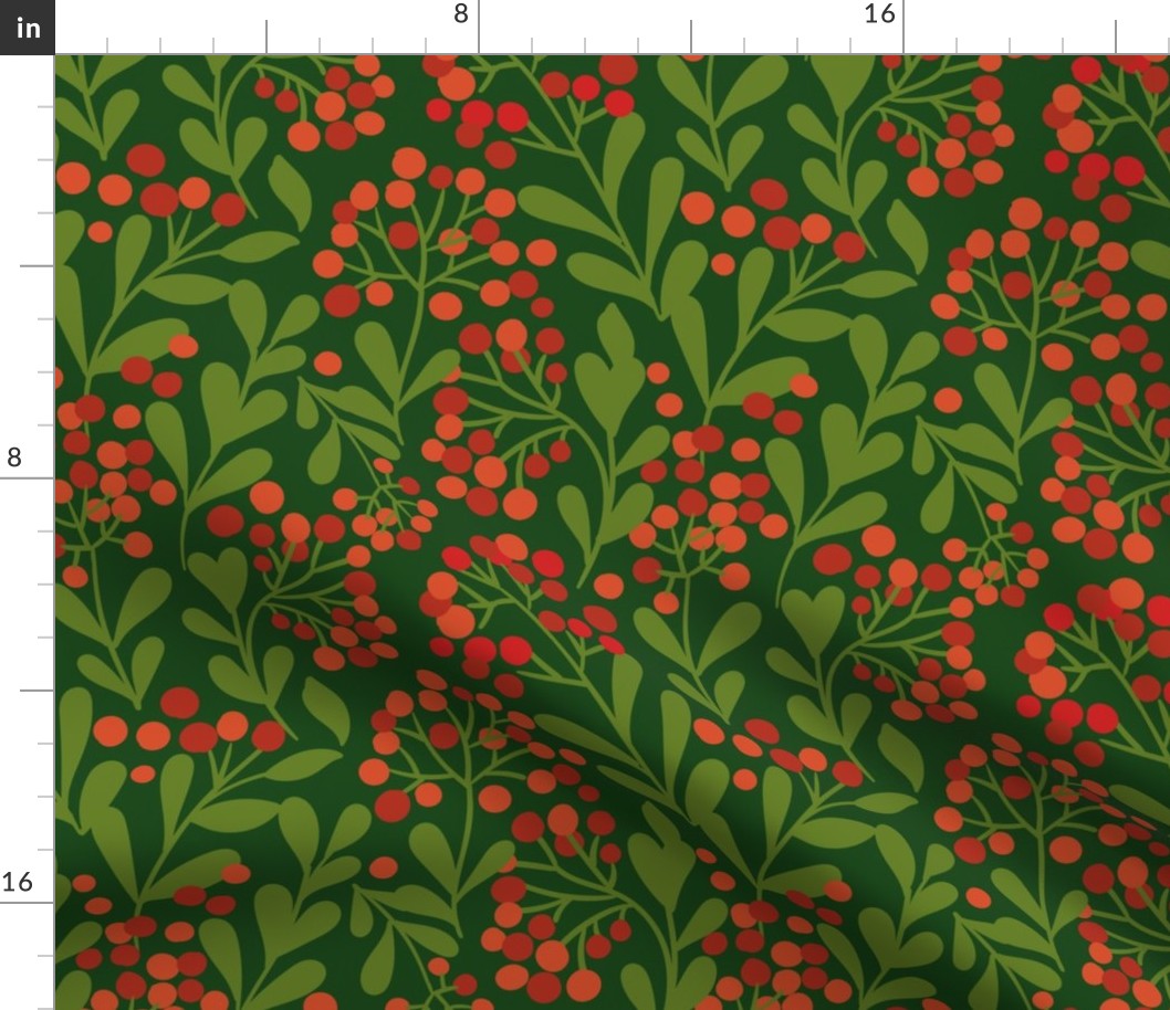 Ashberry Allover red-green large