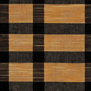 Brown and Black Plaid Linen Heavy Texture, cabin, hunting, grandpa, Check, Checker Traditional Pillow, Fabric, Wallpaper, Bedding