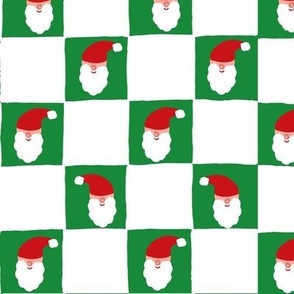 Checkerboard w Santa green large