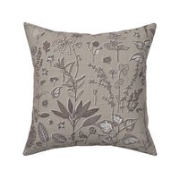 Herb Garden Embossed 3 D taupe