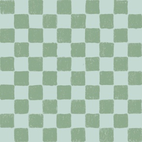Chalky Checkerboard - Light Green - Large Scale