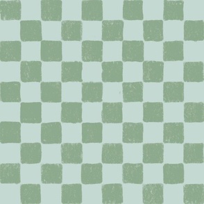 Chalky Checkerboard - Light Green - Medium Scale