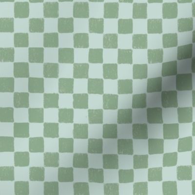 Chalky Checkerboard - Light Green - Small Scale