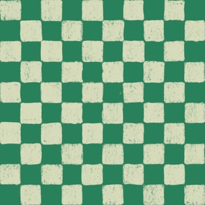Chalky Checkerboard - Dark Green - Large Scale