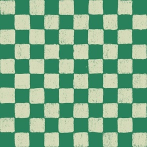 Chalky Checkerboard - Dark Green - Medium Scale