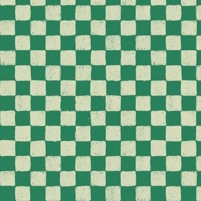 Chalky Checkerboard - Dark Green - Small Scale