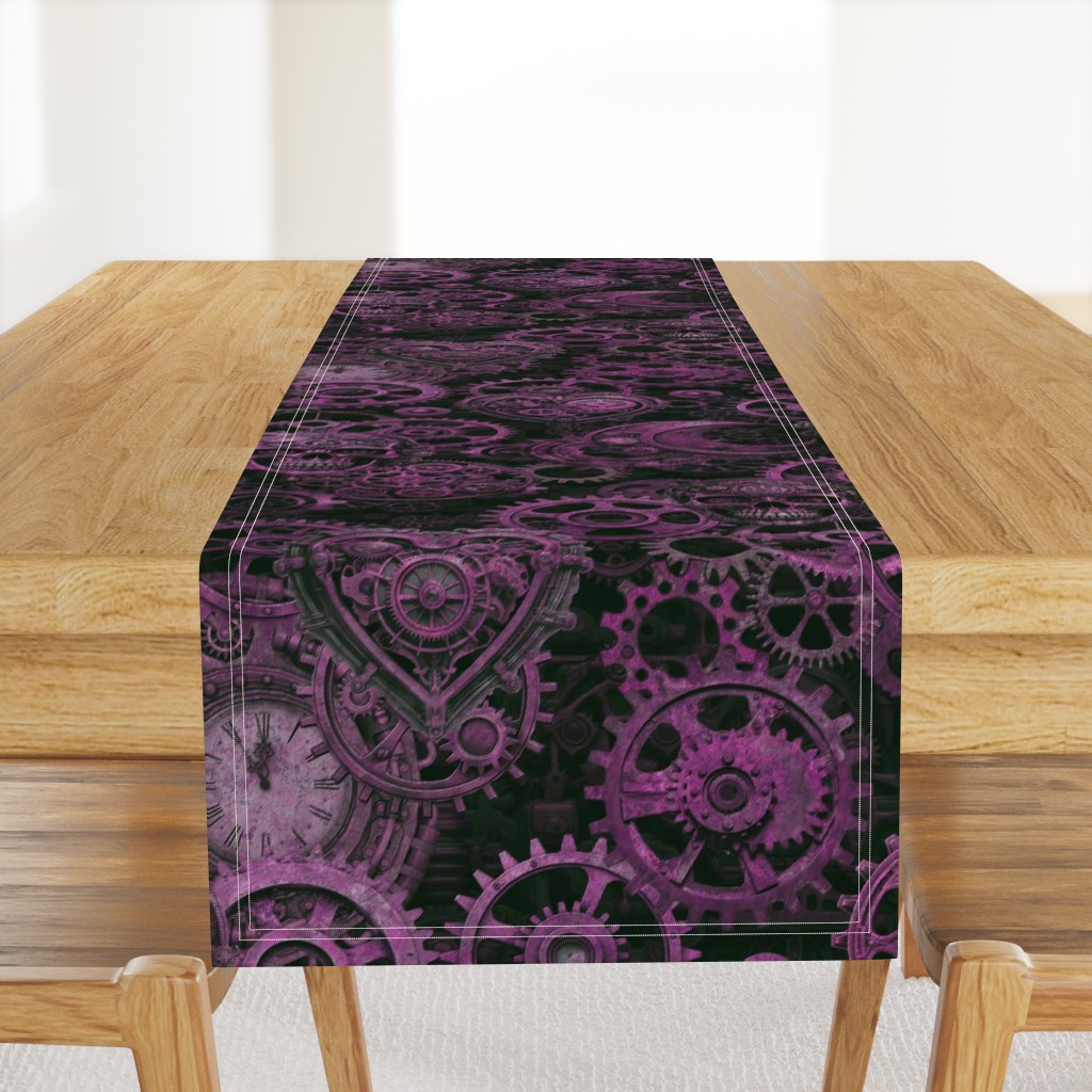 Rusty Elegance Steampunk Fusion Gothic Vibe Purple Pink Large Scale