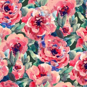 flower watercolor handmade pink