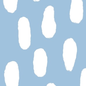 Large Paint strokes wallpaper - white on Sky Blue