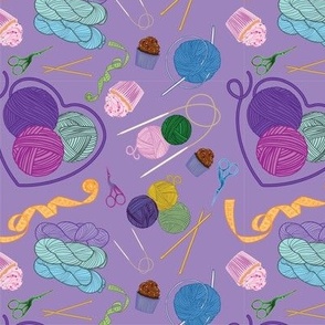 Purple Yarn Love - Knitting