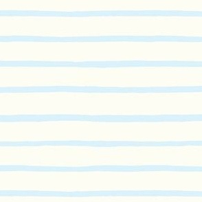Stripe wallpaper, horizontal stripes in baby blue and natural white, neutral farmhouse