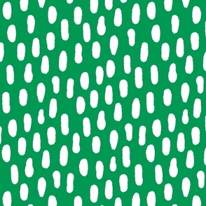 Small Paint strokes wallpaper - white on Kelly Green