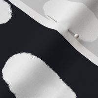 Medium Paint strokes wallpaper - white on Graphite (almost black)