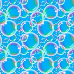 Bubbles - bright blue
