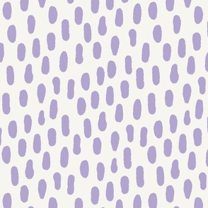 Small Paint strokes wallpaper - Digital lavender on Soft white