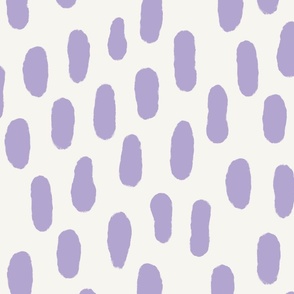 Medium Paint strokes wallpaper - Digital lavender on Soft white