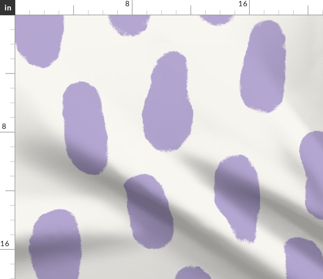 Large Paint strokes wallpaper - Digital lavender on Soft white