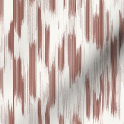 Kiersten Ikat Rust Red on Cream