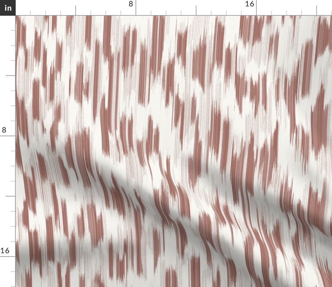 Kiersten Ikat Rust Red on Cream